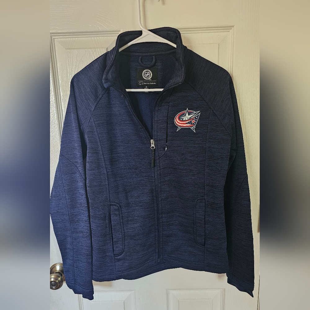 NHL Columbus Blue Jackets Women's Navy Jacket. EUC.